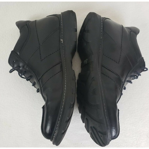 San Marina Women Men Derby Black Leather Ankle Boots Size 40 EU Size 7 US Paris